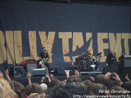 Billy Talent au Parc des Princes de Paris le 26 juin 2010