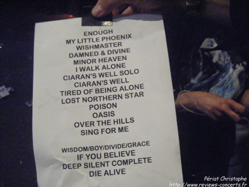 Setlist de Tarja Turunen au Z7 de Pratteln le 29 septembre 2009